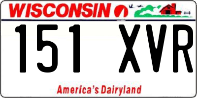 WI license plate 151XVR