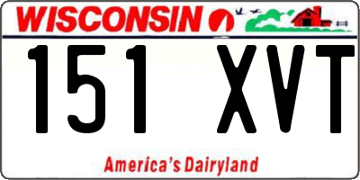WI license plate 151XVT