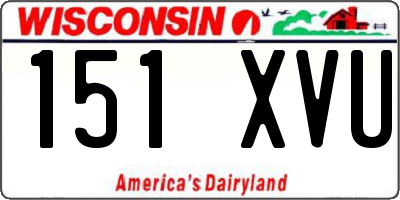 WI license plate 151XVU