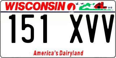 WI license plate 151XVV