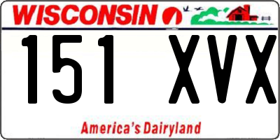 WI license plate 151XVX