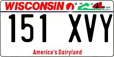WI license plate 151XVY