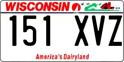 WI license plate 151XVZ