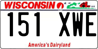 WI license plate 151XWE