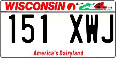 WI license plate 151XWJ