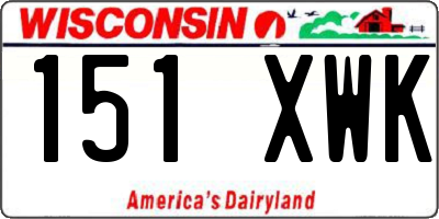 WI license plate 151XWK