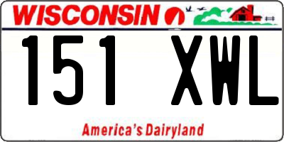 WI license plate 151XWL