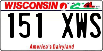 WI license plate 151XWS