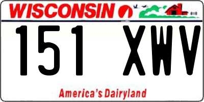 WI license plate 151XWV