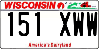 WI license plate 151XWW