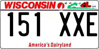 WI license plate 151XXE