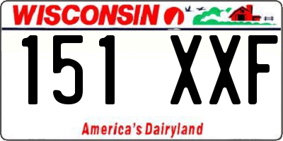 WI license plate 151XXF