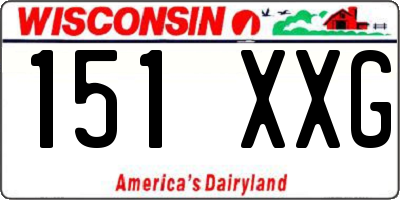 WI license plate 151XXG