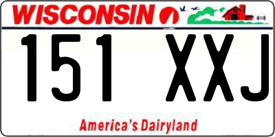 WI license plate 151XXJ