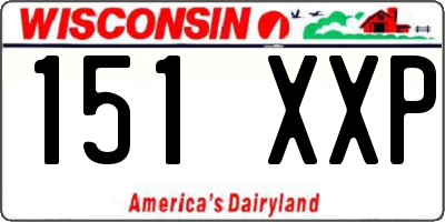 WI license plate 151XXP