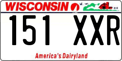 WI license plate 151XXR