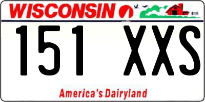 WI license plate 151XXS