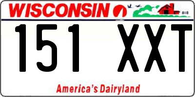 WI license plate 151XXT