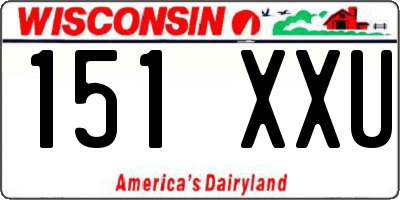 WI license plate 151XXU