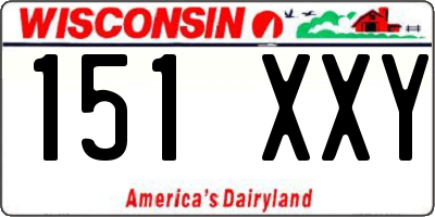 WI license plate 151XXY
