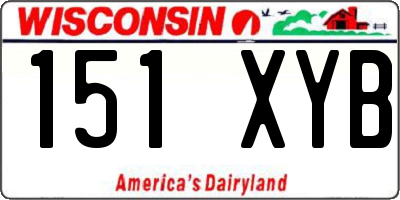 WI license plate 151XYB