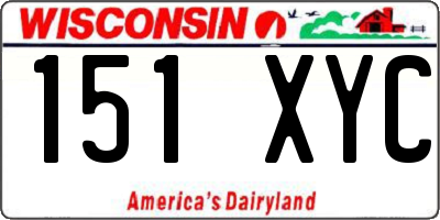 WI license plate 151XYC
