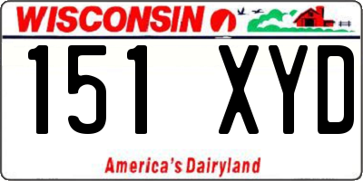 WI license plate 151XYD
