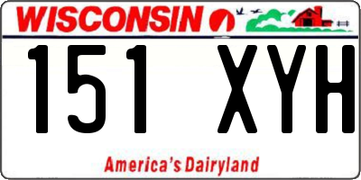 WI license plate 151XYH