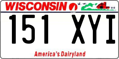 WI license plate 151XYI