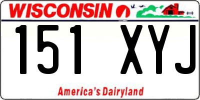 WI license plate 151XYJ