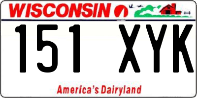 WI license plate 151XYK