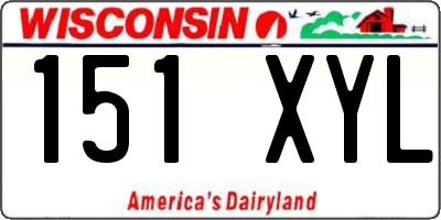 WI license plate 151XYL