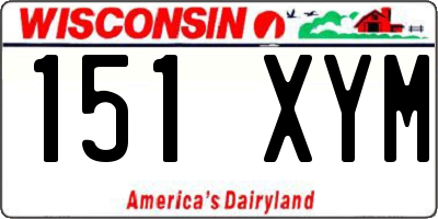 WI license plate 151XYM