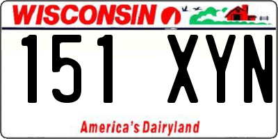 WI license plate 151XYN