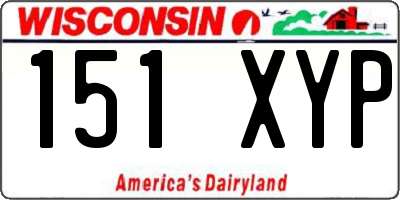 WI license plate 151XYP
