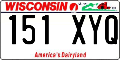 WI license plate 151XYQ
