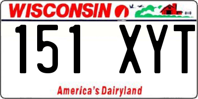 WI license plate 151XYT