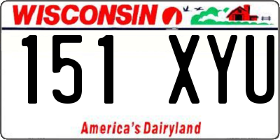 WI license plate 151XYU