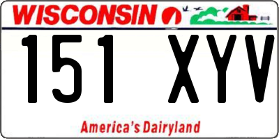 WI license plate 151XYV