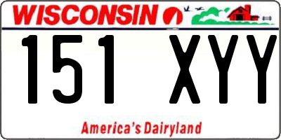WI license plate 151XYY
