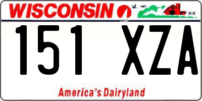 WI license plate 151XZA