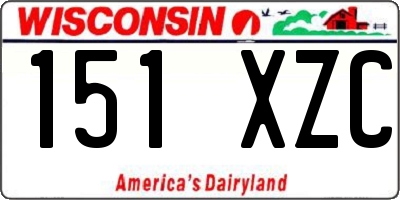 WI license plate 151XZC