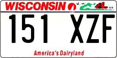 WI license plate 151XZF