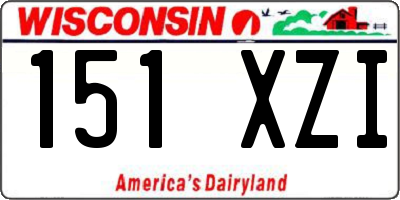 WI license plate 151XZI