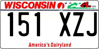 WI license plate 151XZJ