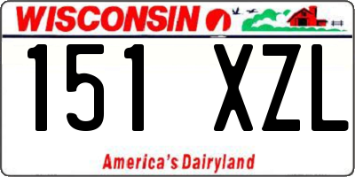 WI license plate 151XZL