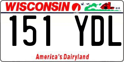 WI license plate 151YDL