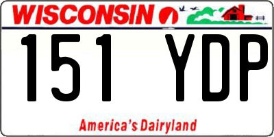 WI license plate 151YDP