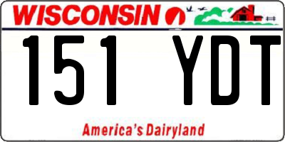 WI license plate 151YDT
