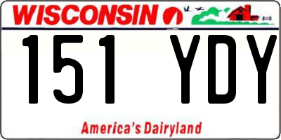 WI license plate 151YDY